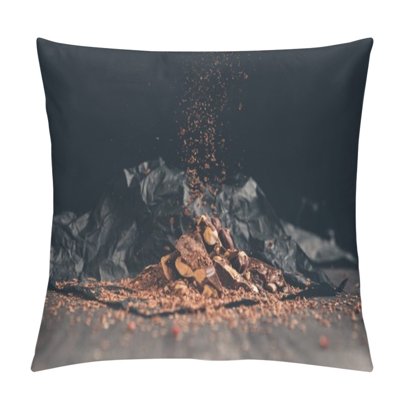 Personality  Falling pieces of shredded chocolate pillow covers