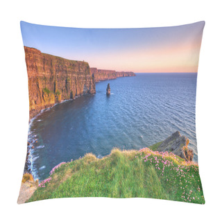 Personality  Cliffs Of Moher At Sunset In Co. Clare Pillow Covers