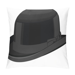 Personality  Stylish Black Bowler Hat Pillow Covers