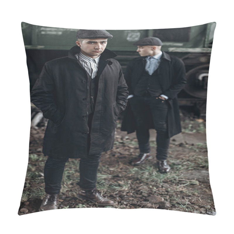 Personality  brutal gangsters posing pillow covers