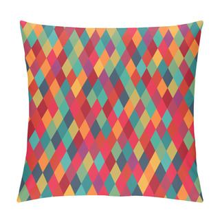 Personality  Colorfull Diamond Tiles Seamless Vector Pattern. Pillow Covers