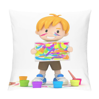 Personality  School Kid With Canvas Pillow Covers