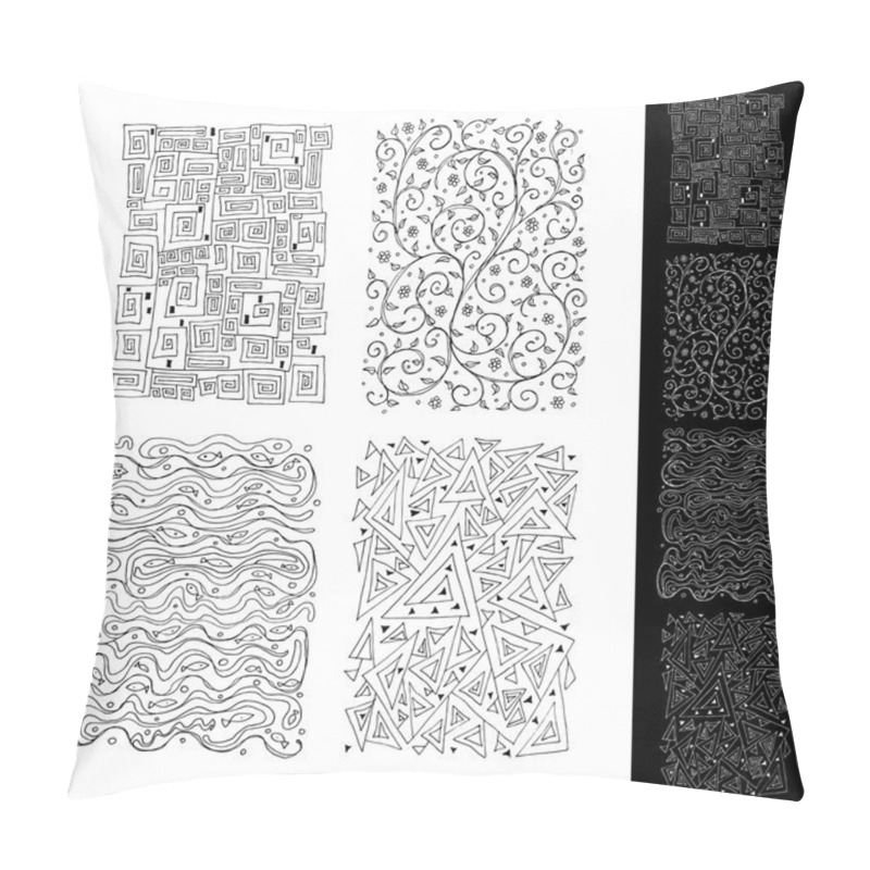 Personality  Linear black&white ornaments pillow covers