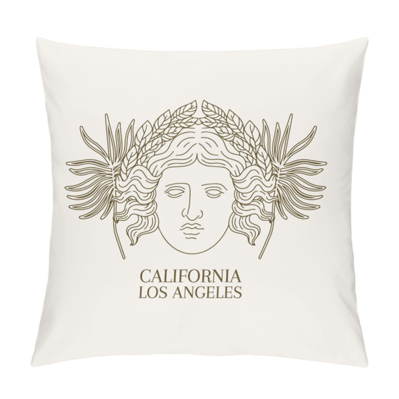 Personality  California. Los Angeles. Vector placard with hand drawn illustration isolated. Creative artwork. Template for card, poster, banner, print for t-shirt, pin, badge, patch. pillow covers