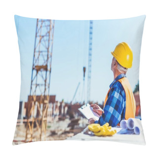 Personality  Construction Worker Writing On Clipboard Pillow Covers