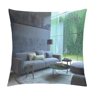 Personality  Loft Apartment Interior. 3d Rendering Pillow Covers