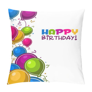 Personality  Happy Birthday Balloons Card Pillow Covers