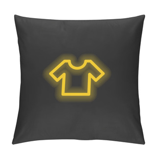 Personality  Basic T Shirt Yellow Glowing Neon Icon Pillow Covers