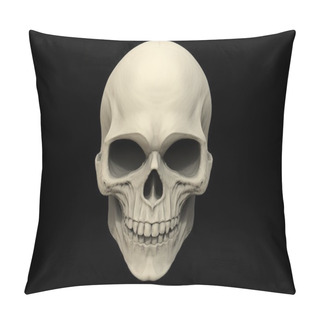 Personality  Skull On Black Background Pillow Covers