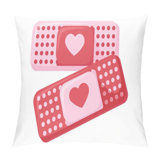 Personality  Love Plaster Cute Valentine Day Sticker Pillow Covers