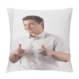 Personality  Handsome Guy In White Shirt Pillow Covers