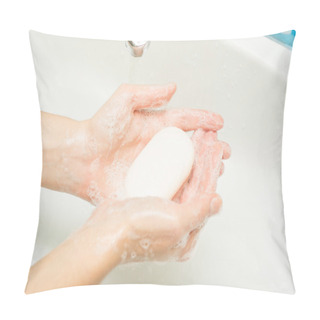 Personality  Hygiene. Cleaning Hands. Washing Hands With Soap And Water. Pillow Covers