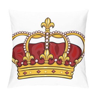 Personality  Vector Cartoon Royal Crown Pillow Covers