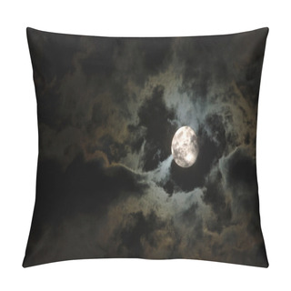 Personality  Full Moon And Eerie White Clouds Pillow Covers