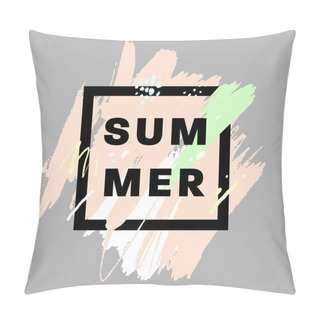 Personality  Summer Watercolor Design. Pillow Covers