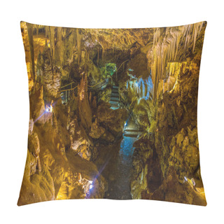 Personality  Interior Of A Grotto Inside Of Jardin Exotique Gardens In Monac Pillow Covers