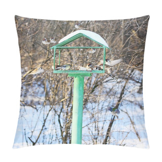 Personality  Feeding Trough For The Birds Pillow Covers