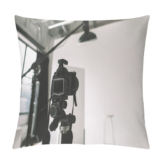 Personality  Digital Camera In Photo Studio  Pillow Covers