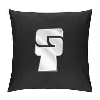 Personality  Black Power Silver Plated Metallic Icon Pillow Covers