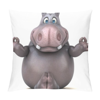 Personality  Funny  Hippo Doing Yoga  Pillow Covers