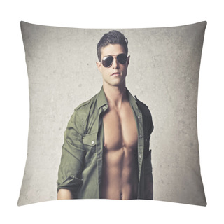 Personality  Shirtless Young Man Pillow Covers