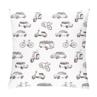 Personality  Retro Bicycles, Bikes, Buses, Cars  Pillow Covers