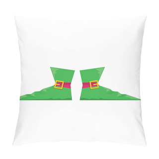 Personality  Christmas Elf Shoes. Vector Illustration Pillow Covers
