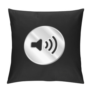 Personality  Audio Control Button Silver Plated Metallic Icon Pillow Covers