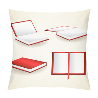Personality  Vector Set Of Red Books Pillow Covers