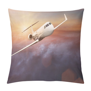 Personality  Commercial Airplane Flying Above Clouds. Pillow Covers