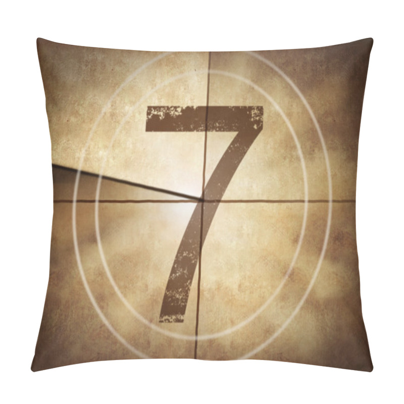 Personality  Old movie countdown number 7 pillow covers