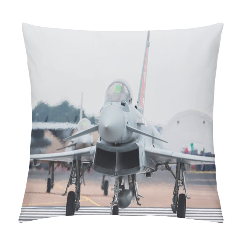 Personality  Royal Air Force Typhoon FGR.4 pictured at the 2018 Royal International Air Tattoo at RAF Fairford in Gloucestershire. pillow covers