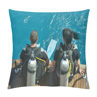 Personality  Two Scuba Divers Pillow Covers
