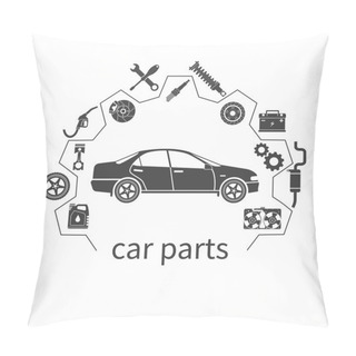 Personality  Car Parts. Auto Spare Parts For Repairs Pillow Covers
