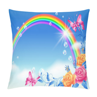 Personality  Rainbow In The Sky Pillow Covers