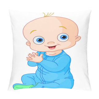 Personality  Cute Baby Boy Clapping Hands Pillow Covers