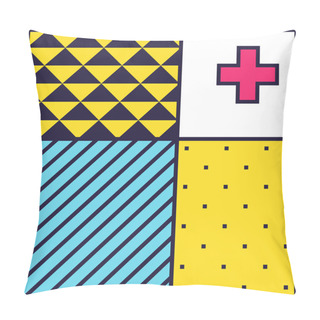 Personality  Festive Background In 80s Style Pillow Covers