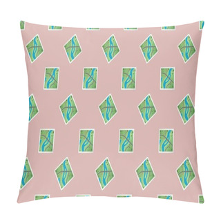 Personality  Colored Background With Different Accessories Pillow Covers