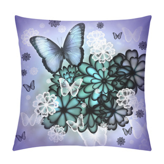 Personality  Butterflies And Blossoms Illustration Pillow Covers