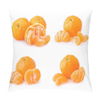 Personality  Set Of Ripe Tangerine With Slices Pillow Covers