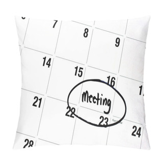 Personality  Word Meeting Written And Circled On Calendar Pillow Covers