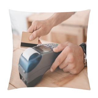 Personality  Payment By Credit Card And Terminal  Pillow Covers