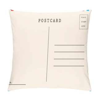Personality  Back Of Airmail Blank Postcard Pillow Covers