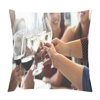Personality   People Cheers With Glasses  Pillow Covers