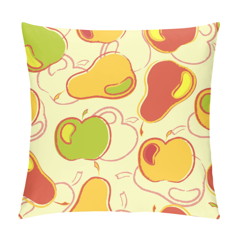 Personality  Seamless Pattern With Apples And Pears Pillow Covers