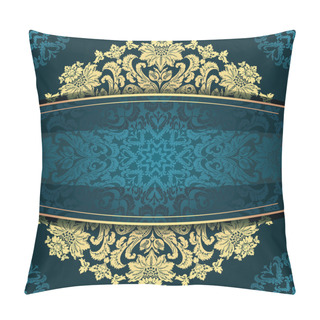 Personality  Blue Vintage Floral Background Pillow Covers