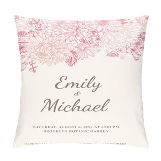 Personality  Card With Garden Flowers. Pillow Covers