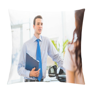 Personality  Sales Manager At A Showroom Car Pillow Covers