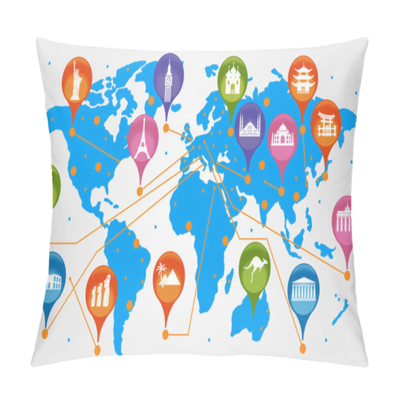 Personality  Icons And Tourism Landmarks Pillow Covers
