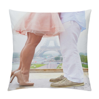 Personality  Closeup Of Male And Female Legs During A Date Pillow Covers